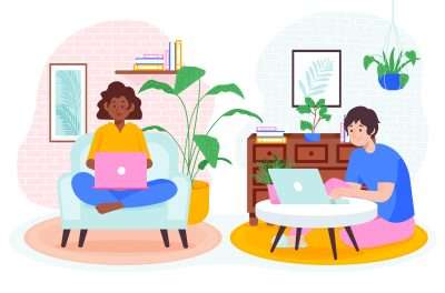 Employees thriving in the best work at home companies